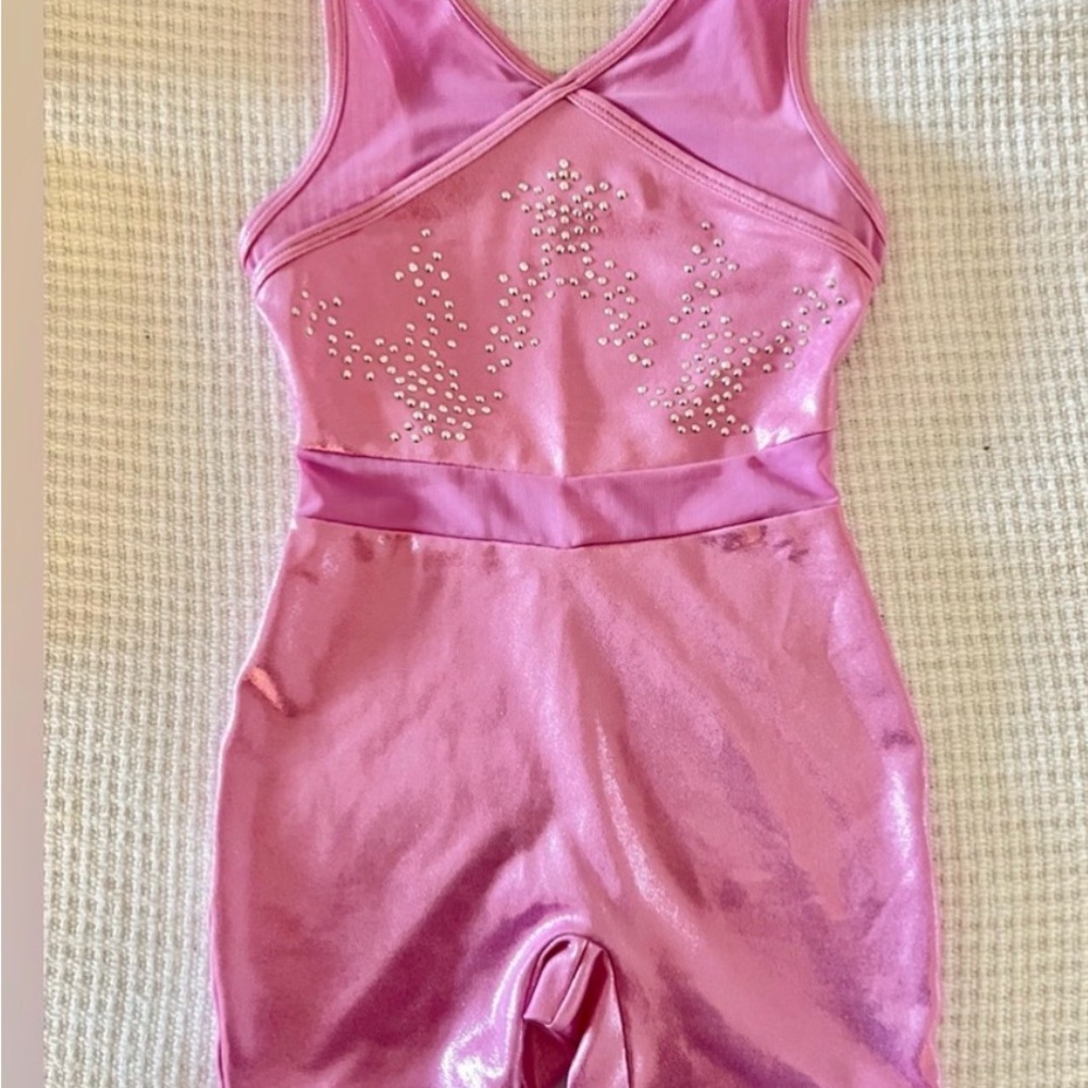 Cat & Jack Pink Rhinestone Kids biketard